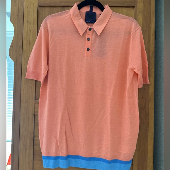 Coral short sleeved Lords of Harlech medium sweater shirt. - Picture 2 of 2